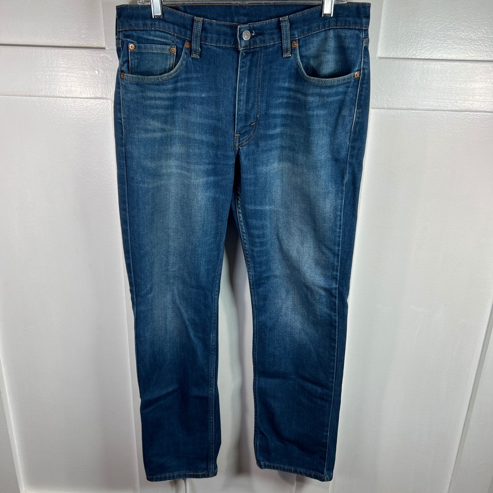 Levis 514 Straight Fit Mens Blue Jeans Medium Wash 00514-1302 W33 L32